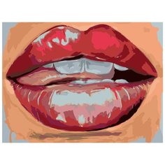 Нежные губы Раскраска по номерам на холсте Живопись по номерам PA51 30х40