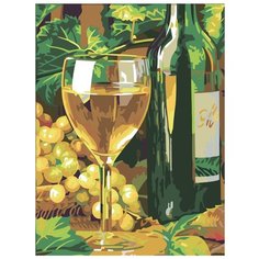 Белое вино Раскраска картина по номерам на холсте N01 30х40