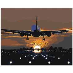 Взлетающий самолет Раскраска картина по номерам на холсте ZGUS161019-1-4050 40х50