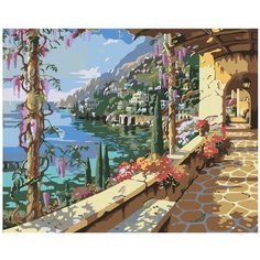 Тенистая набережная Раскраска по номерам на холсте Живопись по номерам RP04 40х50