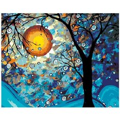 Волшебство в свете луны Раскраска картина по номерам на холсте KTMK-22065 40х50