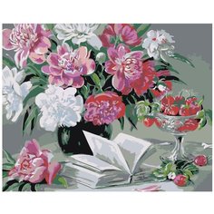 Стихи, ягоды, цветы Раскраска картина по номерам на холсте Z-AB129 40х50