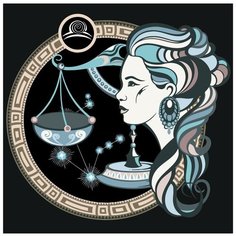 Знак зодиака Весы и девушка Раскраска картина по номерам на холсте KTMK-libra02public 40х40