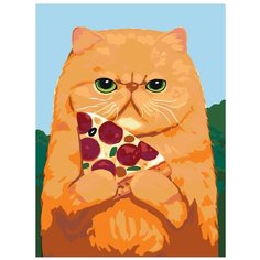 Вкусная пицца Раскраска по номерам на холсте Живопись по номерам A374 30х40