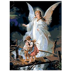 Под крылом ангела Раскраска по номерам на холсте Живопись по номерам Z-ZSPB101100166 30х40