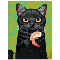 Любимое лакомство. Креветки Раскраска картина по номерам на холсте A337 30х40