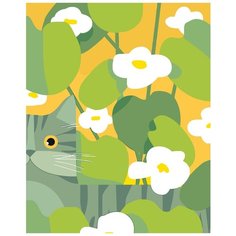 Кот на прогулке Раскраска по номерам на холсте Живопись по номерам RA167 40х50