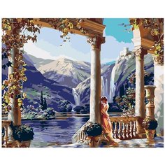 Греческий дворец Раскраска по номерам на холсте Живопись по номерам KTMK-81956 40х50