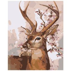 Олень весной Раскраска картина по номерам на холсте A467 40х50