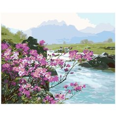 Весна в предгорье Раскраска по номерам на холсте Живопись по номерам KTMK-03109 40х50