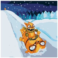 С папой весело Раскраска по номерам на холсте Живопись по номерам Z4899 40х40