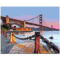 Мост Голден Гейт. Сан-Франциско Раскраска по номерам на холсте Живопись по номерам ZGENA101100244 40х50