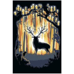 Лесной гость Раскраска по номерам на холсте Живопись по номерам ZAKAZ023 40х60