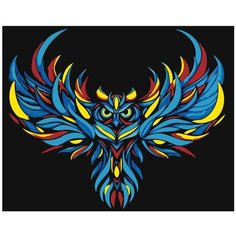 Радужная сова Раскраска картина по номерам на холсте PA200 40х50