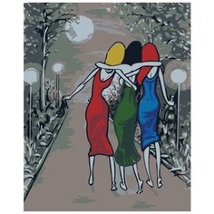 Подружки Раскраска картина по номерам на холсте RO119 40х50