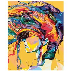 Радужная прическа Раскраска по номерам на холсте Живопись по номерам Z101501 40х50