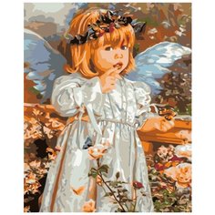 Тихий ангел Раскраска по номерам на холсте Живопись по номерам KTMK-60868 40х50