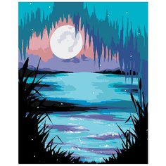 Волшебная луна Раскраска по номерам на холсте Живопись по номерам RA183 40х50