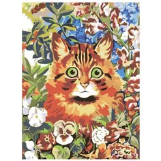 Котик в саду Раскраска картина по номерам на холсте RA009 30х40