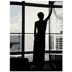 Тонкий силуэт Раскраска по номерам на холсте Живопись по номерам Z1011001881 30х40