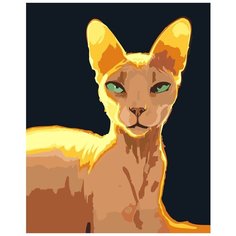 Египетская кошка Раскраска картина по номерам на холсте Z-AB135 40х50