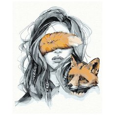 Оберег. Лисица Раскраска картина по номерам на холсте AAAA-NP2 40х50