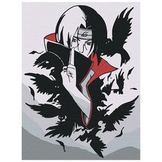 Итачи и вороны 2. Аниме Раскраска картина по номерам на холсте AAAA-RS050 30х40