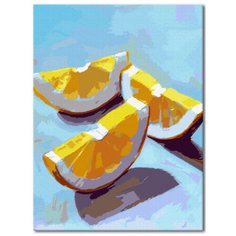 Набор для рисования "Дольки апельсина"/Картина по номерам /Раскраска по номерам 30х40 на подрамнике La Karti