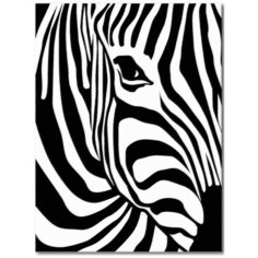 Набор для рисования "Черно-белая зебра"/ Картина по номерам / Раскраска по номерам 30х40 на подрамнике La Karti