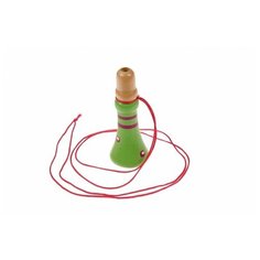 Деревянный свисток-дудочка на шнурке, зеленый Bradex