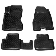 Ковры (3D с подпят.) для Nissan X-Trail (07-14) 4 шт., выс.борт, полимер., черн. (ACM-PS-90) Airline