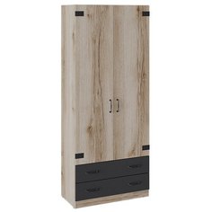 Шкаф для одежды комбинированный Окланд (Фон Черный/Дуб Делано) Triya