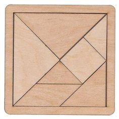 Головоломка SmileDecor Танграм из фанеры (П801) бежевый