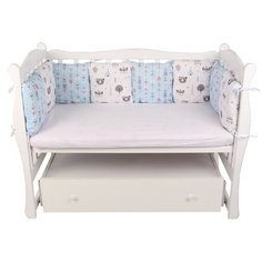 Amarobaby Бортик в кроватку Индейцы синий/белый