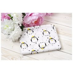 Amarobaby Простыня на резинке Пингвины 125 х 75 х 12 см белый