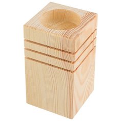 Заготовки и основыMr. Carving ПР-35 Подсвечник с рисунком сосна 9.5 x 5.5 x 5.5 см .