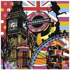 Радужный Лондон Раскраска картина по номерам на холсте PA135 40х40