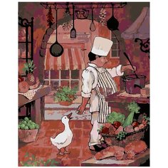 Главный повар Раскраска по номерам на холсте Живопись по номерам ARTH-AlsuV 40х50