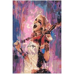 Девушка с мечом и пистолетом Раскраска картина по номерам на холсте ETS220v2--4060 40х60