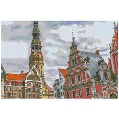 Старая площадь Раскраска картина по номерам на холсте LV19 40х60