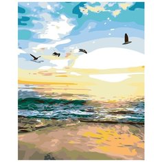 Спокойное море Раскраска по номерам на холсте Живопись по номерам KTMK-74725 40х50