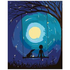 Лунные качели Раскраска по номерам на холсте Живопись по номерам RA206 40х50