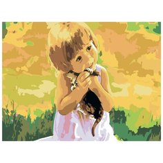 Малышка Раскраска по номерам на холсте Живопись по номерам RA017 30х40