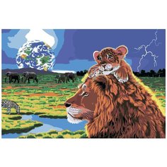 Король лев Раскраска по номерам на холсте Живопись по номерам RA031 40х60