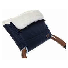 Муфта меховая для коляски Nuovita Alpino Bianco (Blu scuro/Темно-синий)