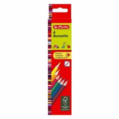 Карандаши цветные Herlitz арт. 10412013, трехгранные, 6шт