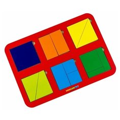WoodlandToys Игры Никитина "Сложи квадрат", 6 квадратов, уровень 1, 064301