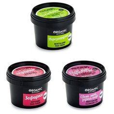Organic Shop Kitchen Набор для лица Смягчение, обновление и увлажнение (скраб 100мл + маска 100мл + гель 100мл)