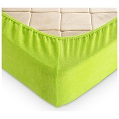 Махровая простыня на резинке (салатовый) (140х200х30) Текс Дизайн