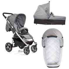 Коляска 2 в 1 Gesslein S4 Air+ Grau Meliert+Люлька С3 663663